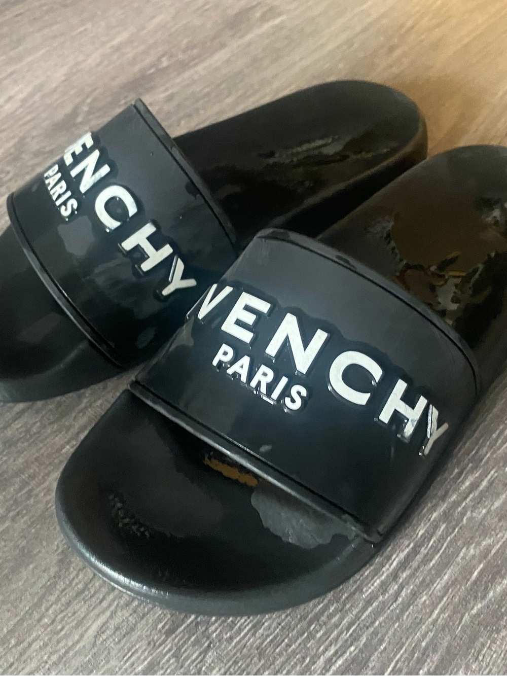 Givenchy Black Logo Slide Sandals